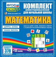 Динамические раздаточные пособия. Математика (карточки). Касса цифр, букв, знаков и фигур с набором интерактивных таблиц. - fgospostavki.ru - Ижевск