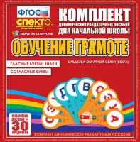 Динамические раздаточные пособия. Обучение грамоте (веера). Гласные буквы, знаки, согласные буквы. - fgospostavki.ru - Ижевск