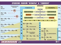 Таблица демонстрационная "Сравнение понятий изомер и гомолог" (винил 70x100) - fgospostavki.ru - Ижевск