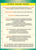 Таблица "Алгоритм описания реакции" (100х140 сантиметров, винил) - fgospostavki.ru - Ижевск