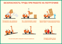 Таблица "Безопасность труда при работе на погрузчике" (100х140 сантиметров, винил) - fgospostavki.ru - Ижевск