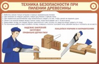 Стенд "Техника безопасности при пилении древесины" - fgospostavki.ru - Ижевск
