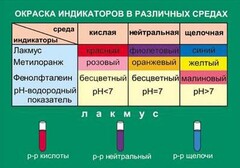 Таблица. Окраска индикаторов в различных средах. - fgospostavki.ru - Ижевск