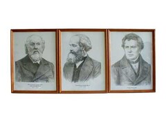 Портреты выдающихся физиков (деревянная рамка, под стеклом) - fgospostavki.ru - Ижевск