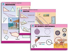 Комплект таблиц "Математика. Знакомство с геометрией" (6 таблиц, формат А1, ламинированные) - fgospostavki.ru - Ижевск