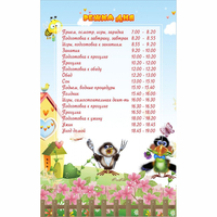 Стенд "Режим дня" 0.56x0.9 - fgospostavki.ru - Ижевск