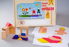 Игровой набор Фребеля "Конструктор деревянный без соединений-2" (Серия "Эксперимент") - fgospostavki.ru - Ижевск