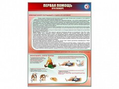 Стенд "Первая помощь при пожаре" - fgospostavki.ru - Ижевск