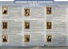 Стенд "Великие русские художники" - fgospostavki.ru - Ижевск