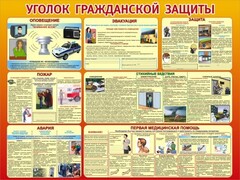 Стенд "Уголок гражданской защиты" - fgospostavki.ru - Ижевск