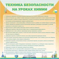 Стенд "Техника безопасности на уроках химии" - fgospostavki.ru - Ижевск