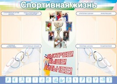 Стенд "Спортивная жизнь" Вариант 2 - fgospostavki.ru - Ижевск