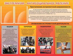 Стенд "Экстремизм-антисоциальное явление" - fgospostavki.ru - Ижевск