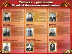 Стенд "Учителя-участники Великой Отечественной войны" - fgospostavki.ru - Ижевск