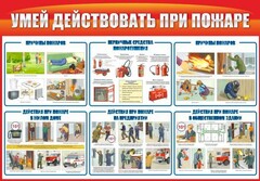 Стенд "Умей действовать при пожаре" - fgospostavki.ru - Ижевск