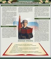 Стенд "Уставы. Закон военной службы. Военная присяга" - fgospostavki.ru - Ижевск