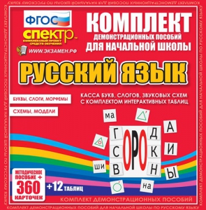 Динамические раздаточные пособия. Русский язык (комплект демонстрационных материалов). Касса букв, слогов, звуковых схем с набором интерактивных таблиц. - fgospostavki.ru - Ижевск