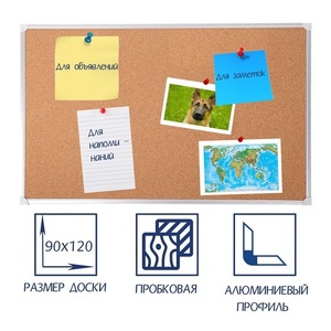 Доска пробковая 1200х900 - fgospostavki.ru - Ижевск