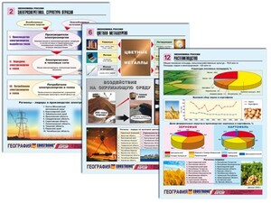 Комплект таблиц по географии "Экономика России" раздаточные (цветные, ламинированные, А4, 16 штук) - fgospostavki.ru - Ижевск
