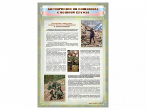 Стенд "Мероприятия обязательной подготовки граждан к военной службе" - fgospostavki.ru - Ижевск