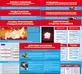 Комплект таблиц "Основы гражданской обороны (МЧС РФ)" 13 штук. - fgospostavki.ru - Ижевск
