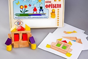 Игровой набор Фребеля "Конструктор деревянный без соединений-4" (Серия "Эксперимент") - fgospostavki.ru - Ижевск