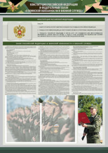 Стенд-уголок "Конституция Российской Федерации и Федеральный закон "О воинской обязанности и военной службе" - fgospostavki.ru - Ижевск