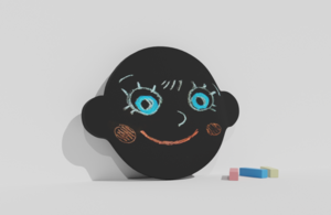 Фигурная грифельная меловая доска на тему эмоций - fgospostavki.ru - Ижевск