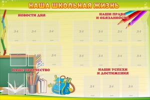 Стенд "Наша школьная жизнь" - fgospostavki.ru - Ижевск