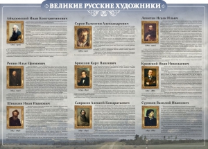 Стенд "Великие русские художники" - fgospostavki.ru - Ижевск