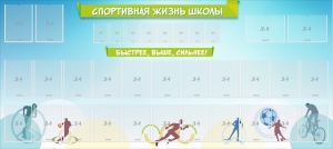 Стенд "Спортивная жизнь школы" - fgospostavki.ru - Ижевск