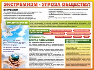 Стенд "Экстремизм - угроза обществу" - fgospostavki.ru - Ижевск