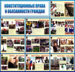 Стенд "Конституционные права и обязанности граждан" - fgospostavki.ru - Ижевск