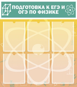 Стенд "Подготовка к ЕГЭ и ОГЭ по физике (6 карманов)" - fgospostavki.ru - Ижевск