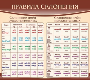 Стенд "Правила склонения" - fgospostavki.ru - Ижевск