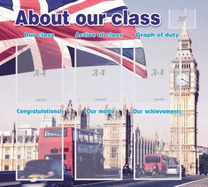 Стенд "About our class" - fgospostavki.ru - Ижевск
