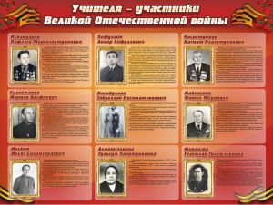 Стенд "Учителя-участники Великой Отечественной войны" - fgospostavki.ru - Ижевск