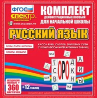 Динамические раздаточные пособия. Русский язык (комплект демонстрационных материалов). Касса букв, слогов, звуковых схем с набором интерактивных таблиц. - fgospostavki.ru - Ижевск