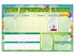 Стенд-уголок магнитно-маркерный "Наш дружный класс" - fgospostavki.ru - Ижевск