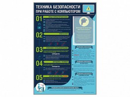 Стенд-уголок "Техника безопасности при работе на компьютере в общеобразовательных учреждениях" - fgospostavki.ru - Ижевск