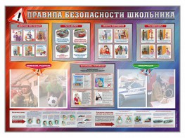 Стенд-уголок "Правила безопасности школьника" - fgospostavki.ru - Ижевск