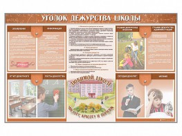 Стенд-уголок "Уголок дежурства школы" - fgospostavki.ru - Ижевск