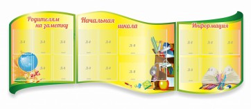 Стенд "Начальная школа" резной из 3-х частей - fgospostavki.ru - Ижевск