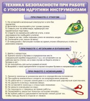 Стенд "Техника безопасности при работе с утюгом" - fgospostavki.ru - Ижевск