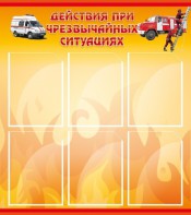 Стенд "Действия при ЧС" - fgospostavki.ru - Ижевск