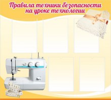 Стенд "Правила техники безопасности на уроке технологии" - fgospostavki.ru - Ижевск