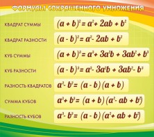 Стенд "Формулы сокращенного умножения" Вариант 3 - fgospostavki.ru - Ижевск