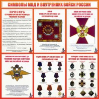 Стенд "Символы МВД и внутренних войск России" - fgospostavki.ru - Ижевск