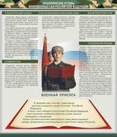 Стенд "Уставы. Закон военной службы. Военная присяга" - fgospostavki.ru - Ижевск